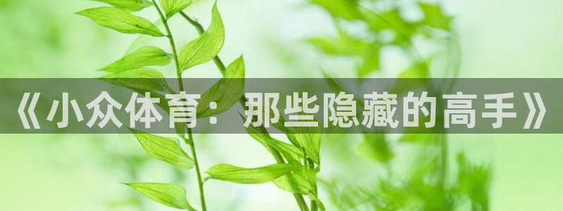 欧亿体育官方正版app官网：《小众体育：那些隐藏的高
